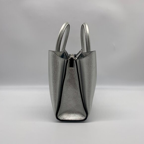 Michael Kors Silver Pebbled Leather Small Ruthie Satchel - Picture 4 of 10